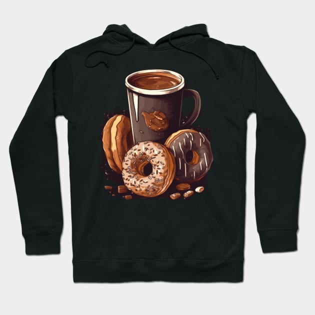 Donut And Coffee Hoodie by Pixy Official